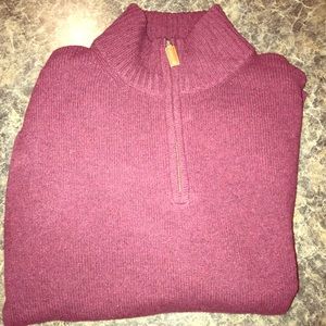 J Crew Maroon quarter-zip sweater